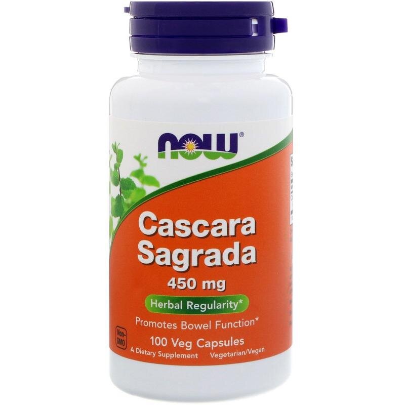 NOW Cascara Sagrada 450mg (100кап.) до 10/2023