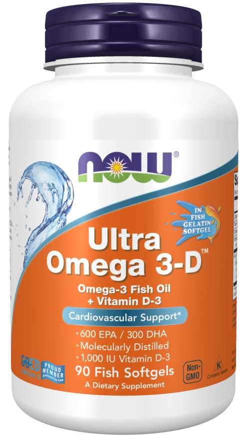 Омега NOW Ultra Omega 3-D (90softgel)