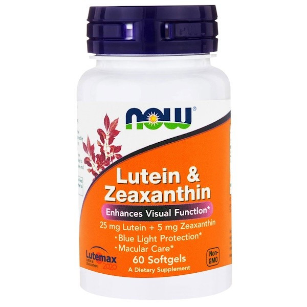 Антиоксиданты NOW LUTEIN & ZEAXANTHIN (60кап.)