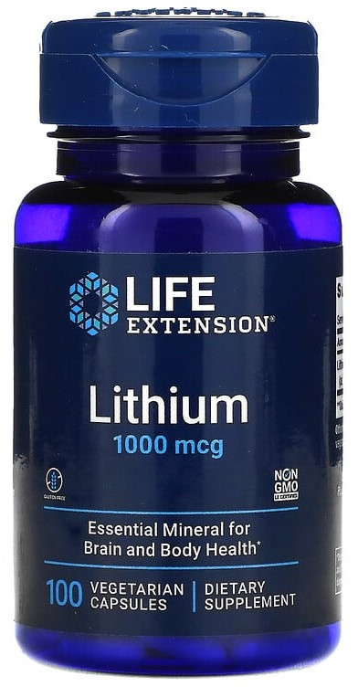 LIFE EXTENSION Lithium 1000mg. (100кап.)