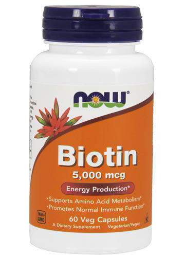NOW Biotin 5000 mсg (60кап.)