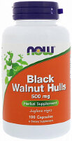 NOW Активное долголетие NOW Black Walnut Hulls 500mg (100кап.) 