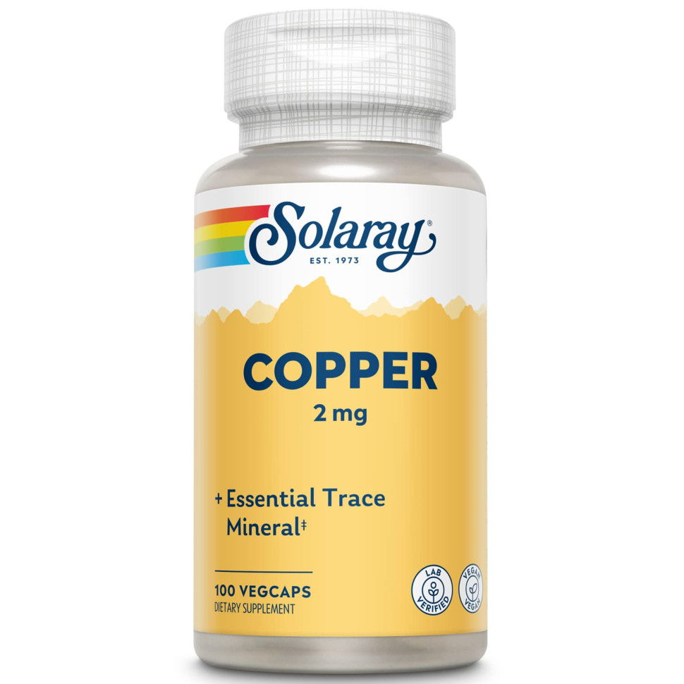 Solaray Copper 2mg (60кап.)