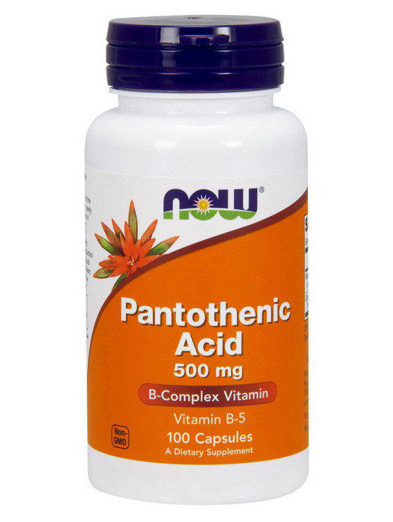 NOW Pantothenic Acid 500mg (100кап.)