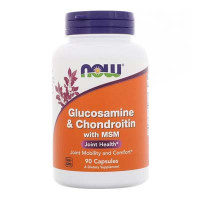 NOW Для связок и суставов NOW Glucosamine 500/Chondroitine 400 with MSM (90 вег.кап.) 