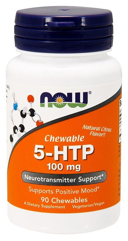 Антидепрессант NOW 5-HTP 100мг. Chewable (90таб.)