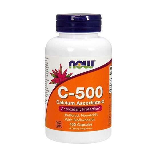 Витамины NOW Vitamin C 500 Calcium Ascorbate-C (100кап)