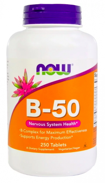 NOW Vitamin B-50 (250 кап.) до 03/2024