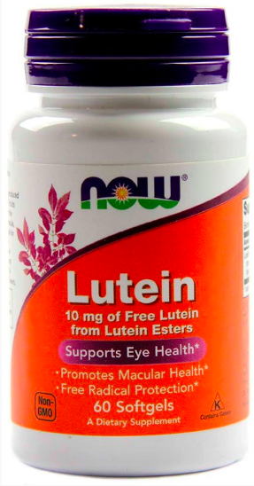 Антиоксидант NOW Lutein 10mg (60кап.)