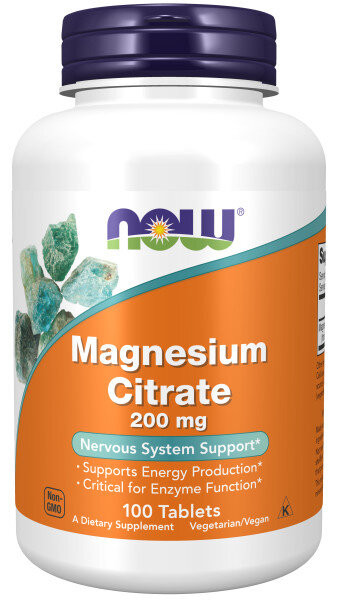 Магний NOW Magnesium Citrate 200mg (100таб.)