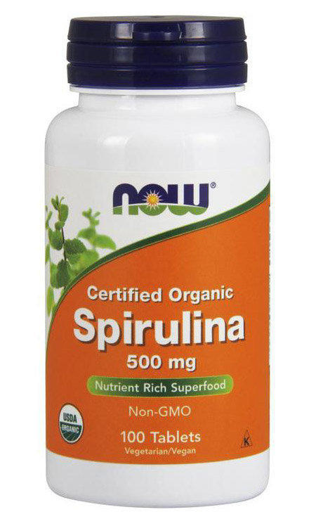 NOW Spirulina 500mg (100таб.) до 11/2023