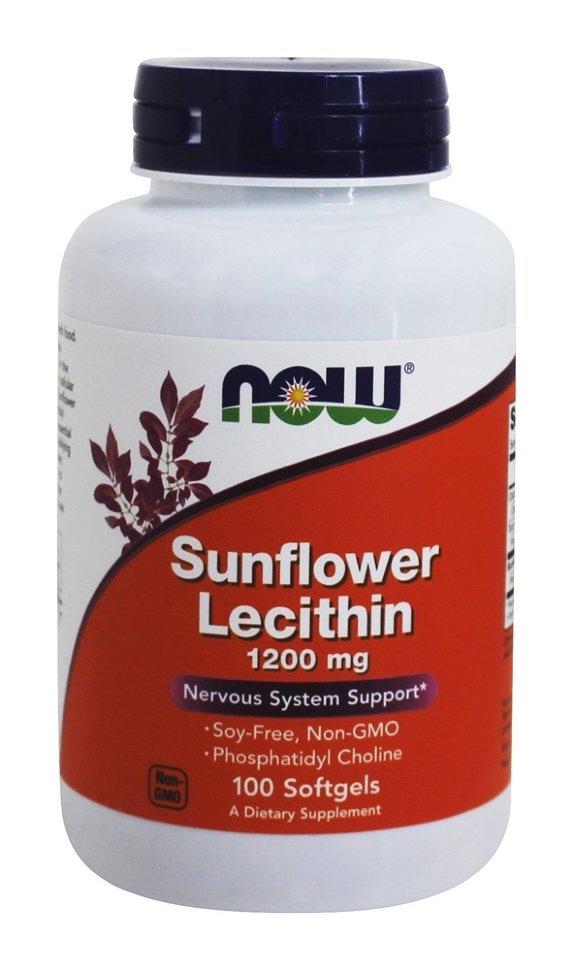 Лецитин NOW Sunflower Lecithin 1200mg (100кап.)