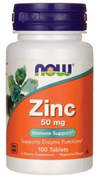 NOW Zinc Gluconate 50 (100таб.) 100 таб
