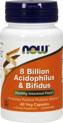 NOW 8 Billion Acidophilus & Bifidus (60кап.)