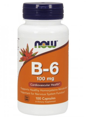 Витамины NOW Vitamin B-6 100mg (100 вег.кап.)