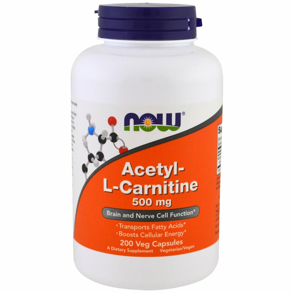 NOW Acetyl L-Carnitin 500mg (100кап.)