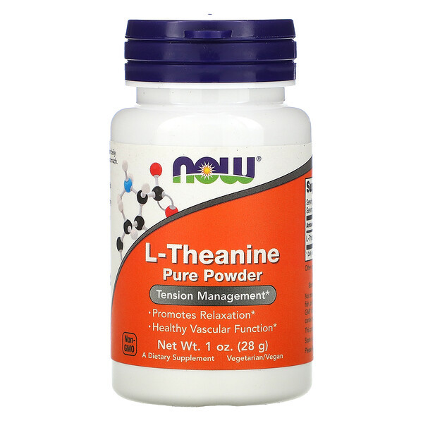 Теанин NOW L-Theanine Powder 1oz (28 г.)