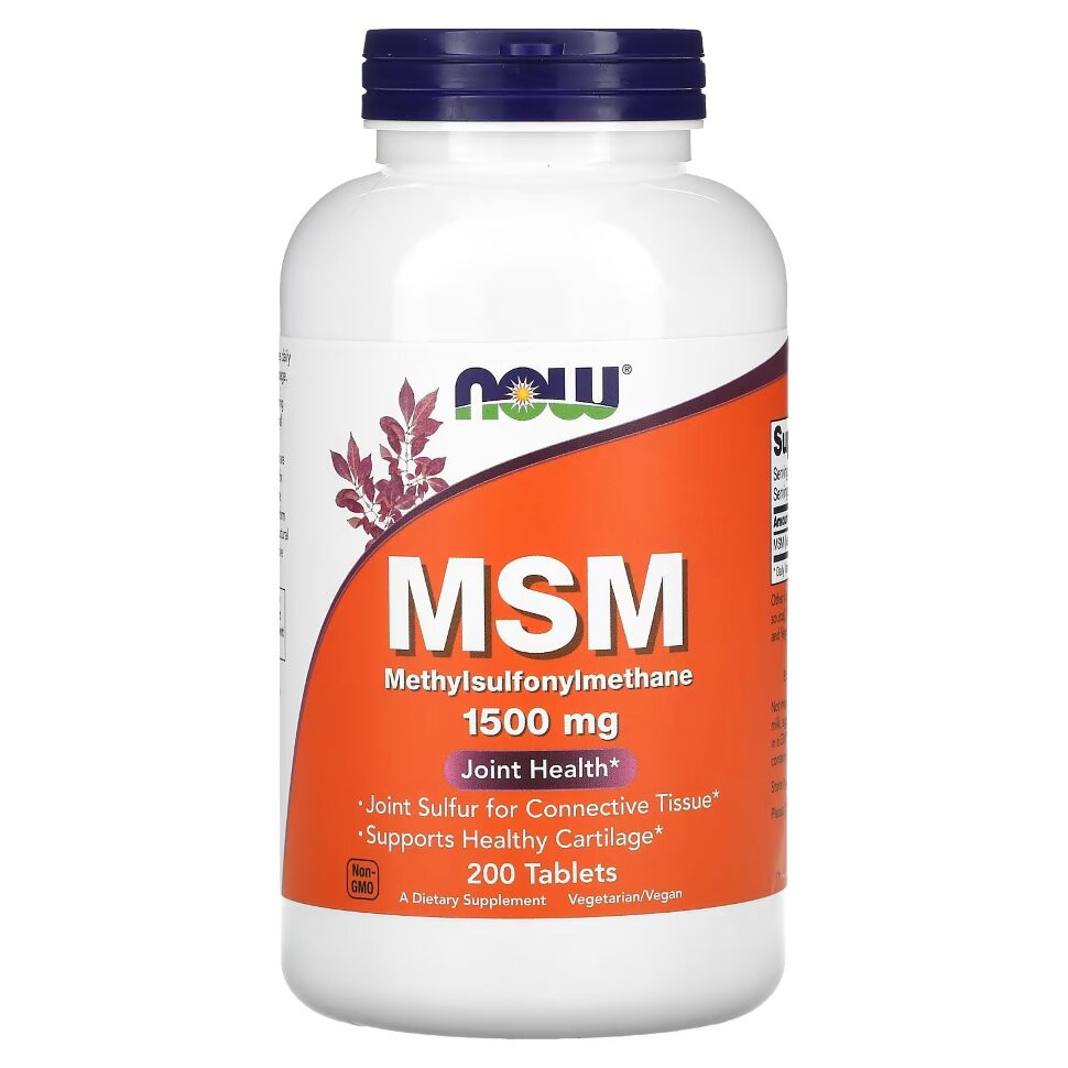 NOW MSM 1500mg (200 таб.)