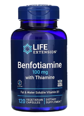 LIFE EXTENSION Benfotiamine with Thiamine 100mg (120 вег.кап.)