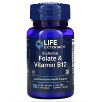 Life Extension LIFE EXTENSION BioActive Folate &amp; Vitamin B-12 (90 вег.кап.) 