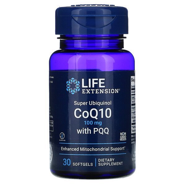 LIFE EXTENSION Super Ubiquinol CoQ10 with PQQ 100mg (30 кап.)