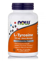 Тирозин NOW L-Tyrosine 750mg (90кап)