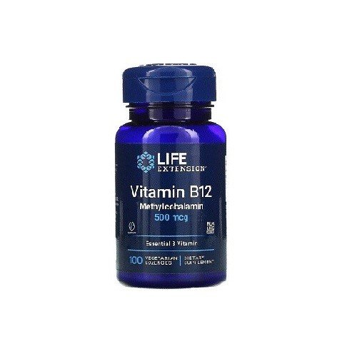 LIFE EXTENSION Vitamin B-12 Metylcobalamin 500mcg (100 пастилок)