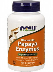 NOW Papaya Enzyme Chewable (180таб.)