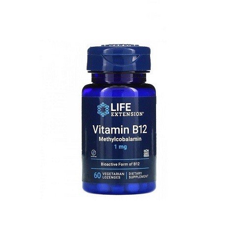 LIFE EXTENSION Vitamin B-12 Metylcobalamin 1mg (60 пастилок)