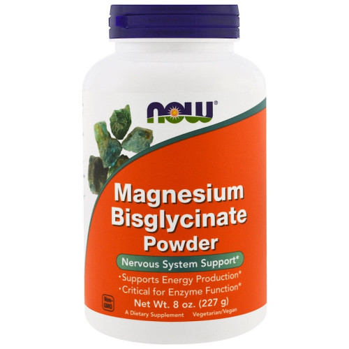 NOW Magnesium Bisglycinate Powder 8oz (227 г.)