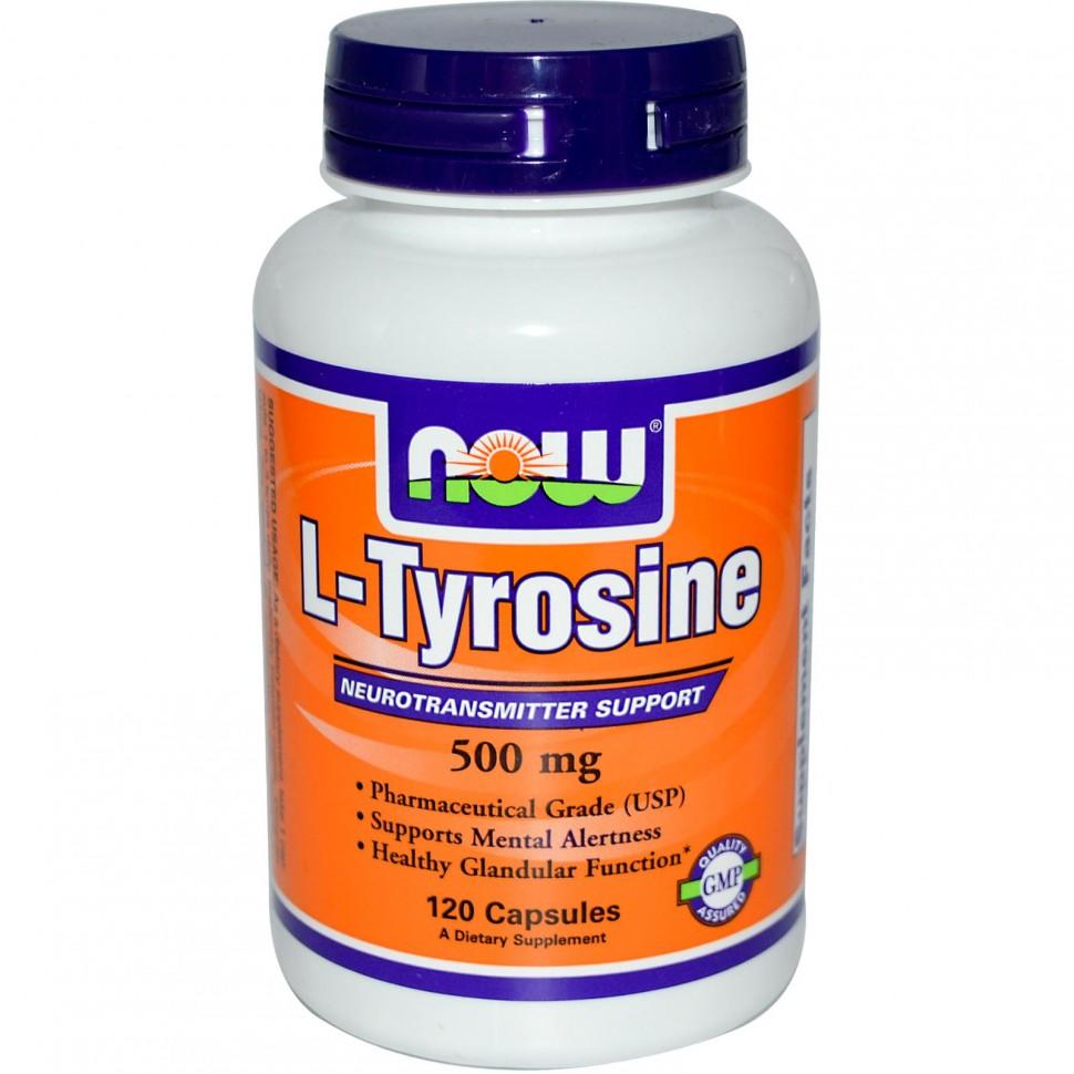 Тирозин NOW L-Tyrosine 500mg (120кап.)