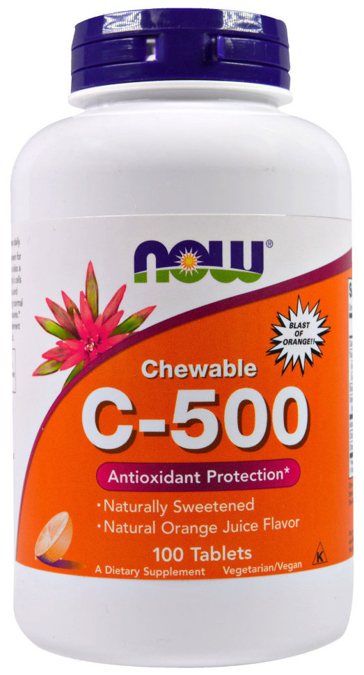 NOW Vitamin C 500 Chewable (100 таб.)