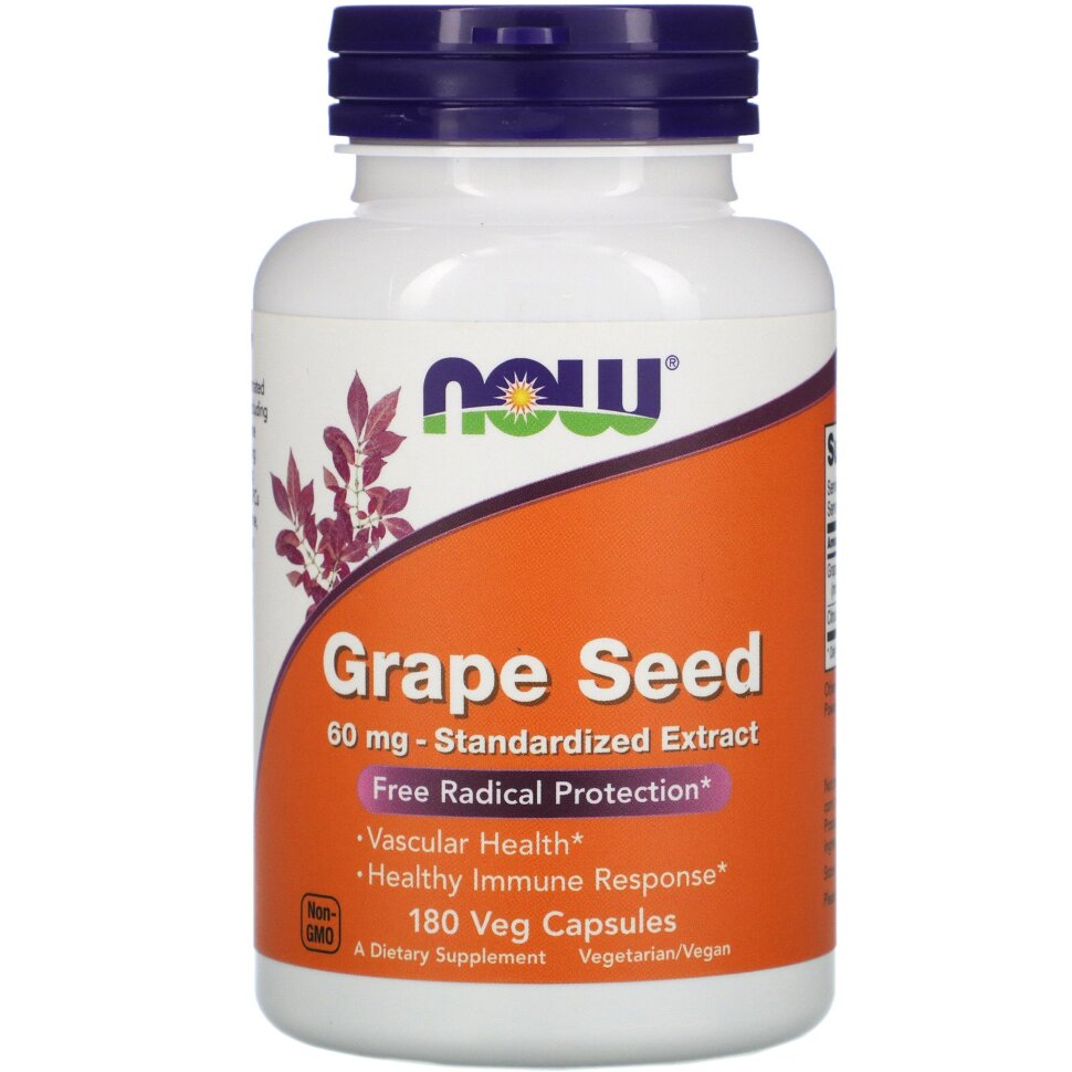 Антиоксидант NOW Grape Seed Anti 100mg (100кап.)