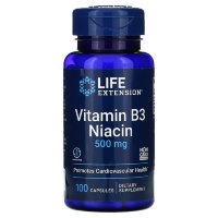 LIFE EXTENSION Vitamin B-3 Niacin 500mg (100 кап.)