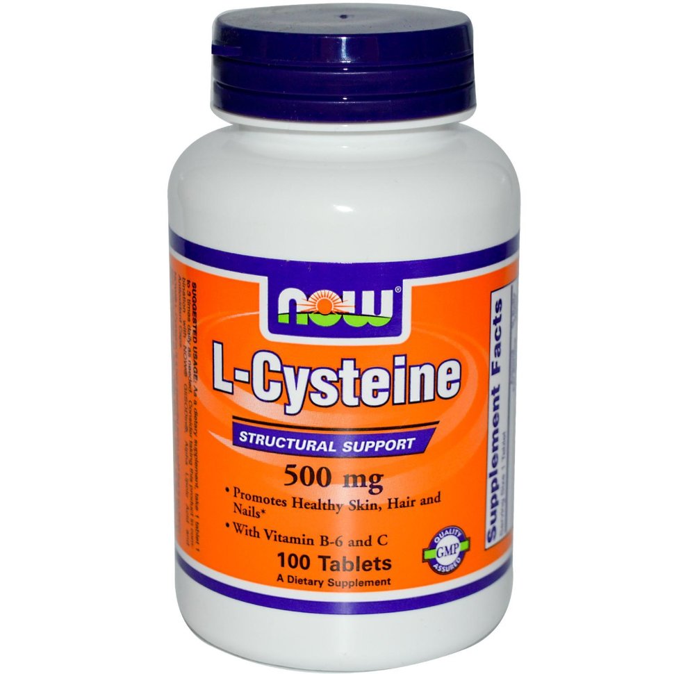 Аминокислоты NOW Cysteine 500mg (100таб)