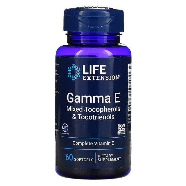 LIFE EXTENSION Gamma E Mixed Tocopherols & Tocotrienols (60 кап.)