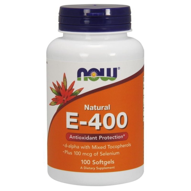 NOW Vitamin E-400 Mixed+Selenium (100кап)