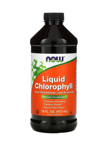 Хлорофилл NOW Liquid Chlorophyll & Mint 16oz  (473 мл)