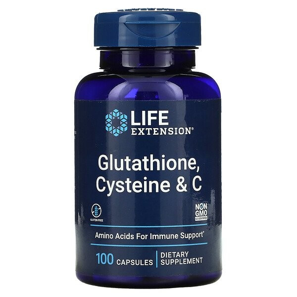LIFE EXTENSION Glutathione, Cysteine & C (100 кап.)