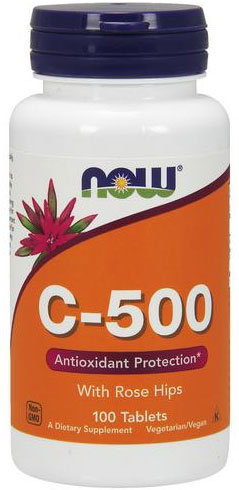 Витамины NOW Vitamin C 500 RH  (100 tabs)