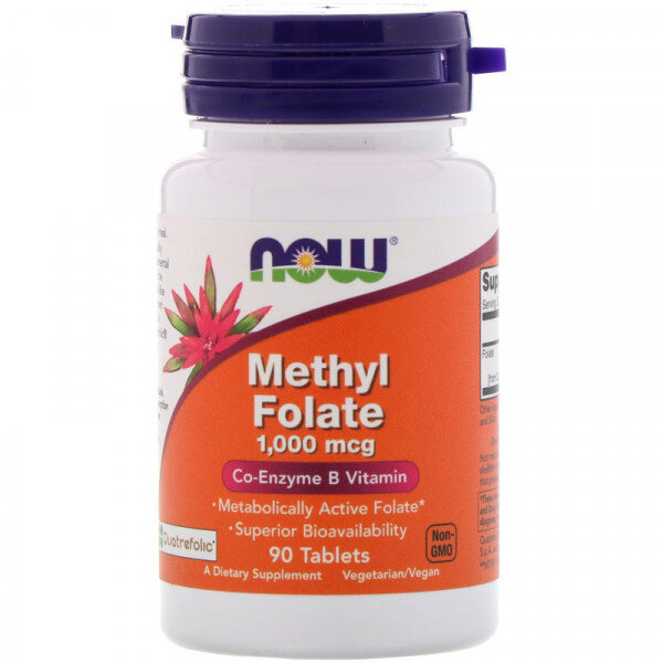 Отдельные витамины NOW Methyl Folate 1000mcg (90таб.)