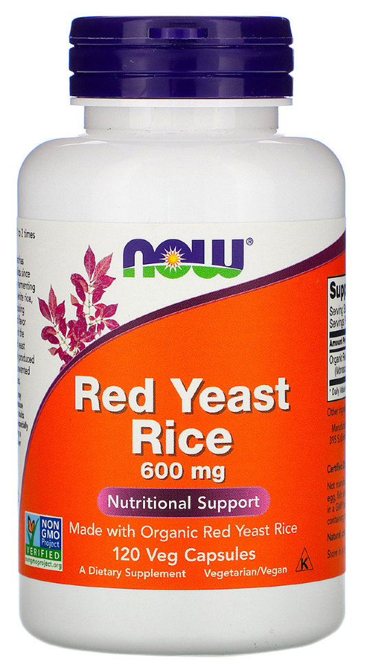 NOW Red Yeast Rice 600mg (120 кап.)
