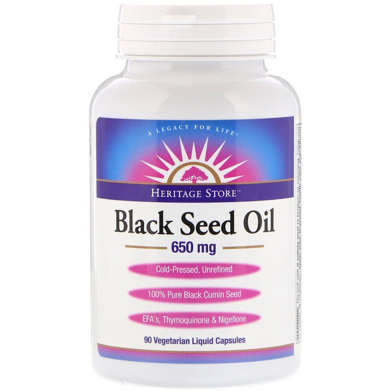 Black Seed Oil Масло черного тмина 650mg (90 кап.)