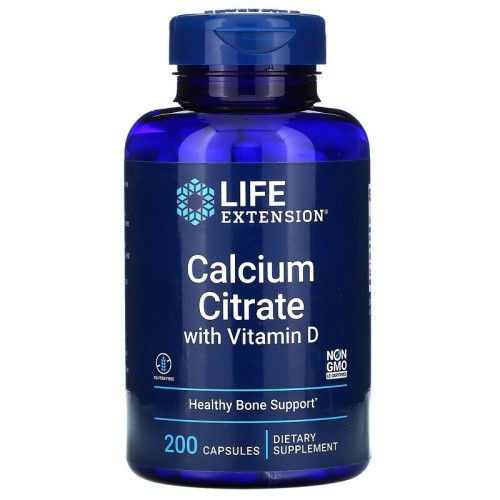 LIFE EXTENSION Calcium Citrate with Vitamin D (200кап.)