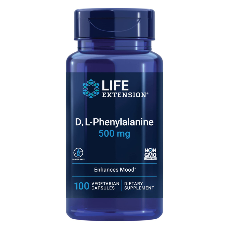 LIFE EXTENSION D, L-Phenylalanine Capsules (500mg)
