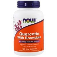 Антиоксиданты NOW Quercetin With Bromelain (120кап.)