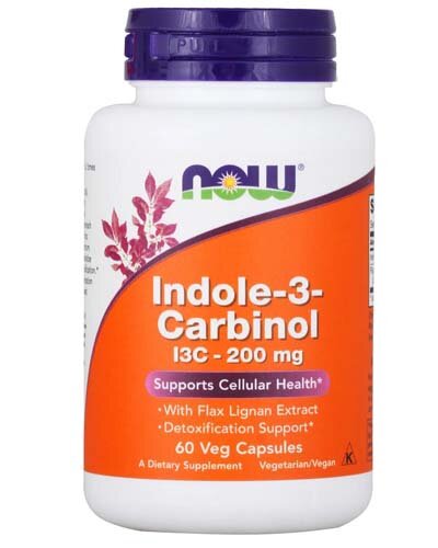 Антиоксидант NOW Indole 3-Carbinol 200 mg (13C with lignans) (60 вег.кап.)
