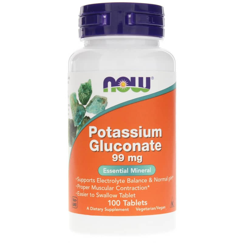 NOW Potassium GLUCONATE 99mg (100таб.)