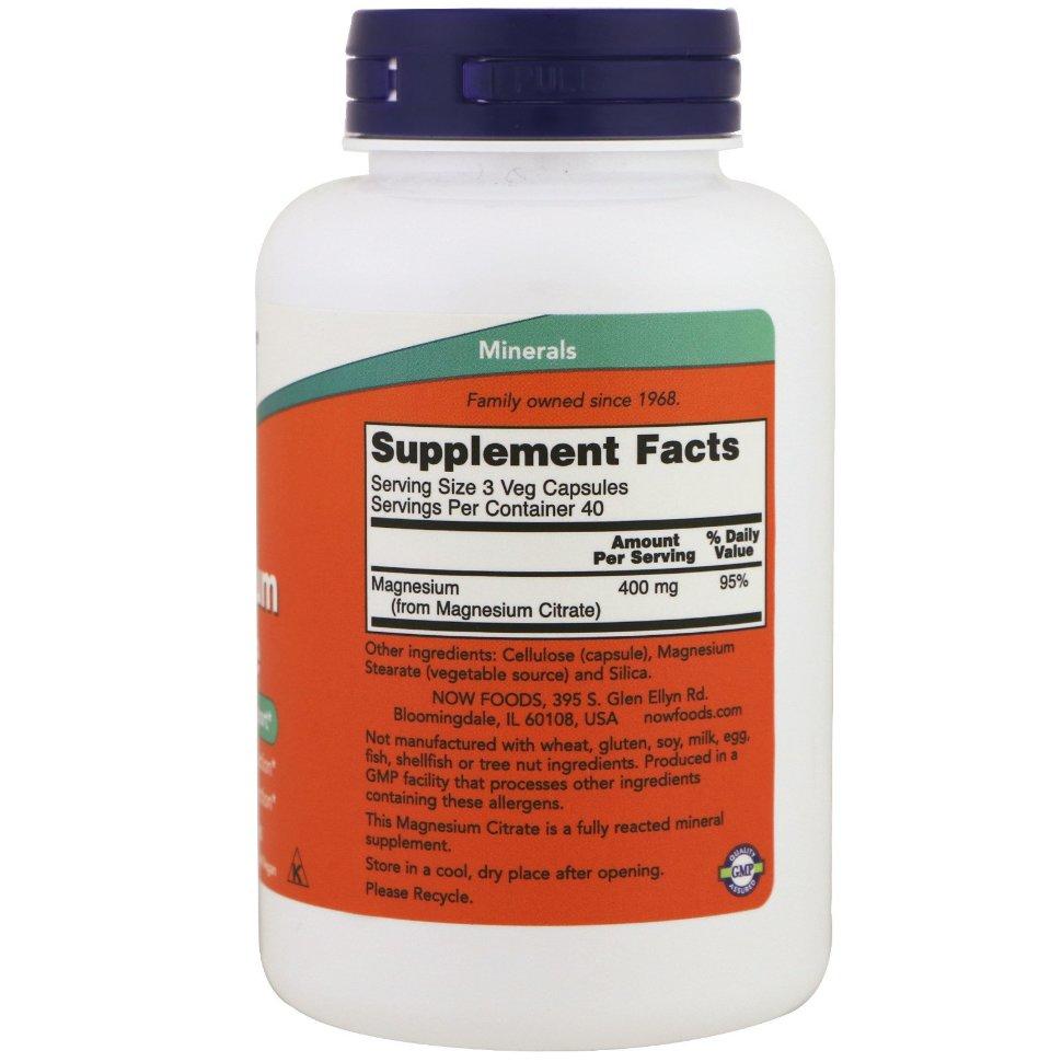 NOW Magnesium Citrate (120кап)