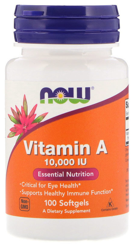 NOW Vitamin A 10000IU (100кап.)